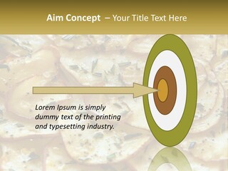 A Close Up Of A Plate Of Food With Potatoes PowerPoint Template