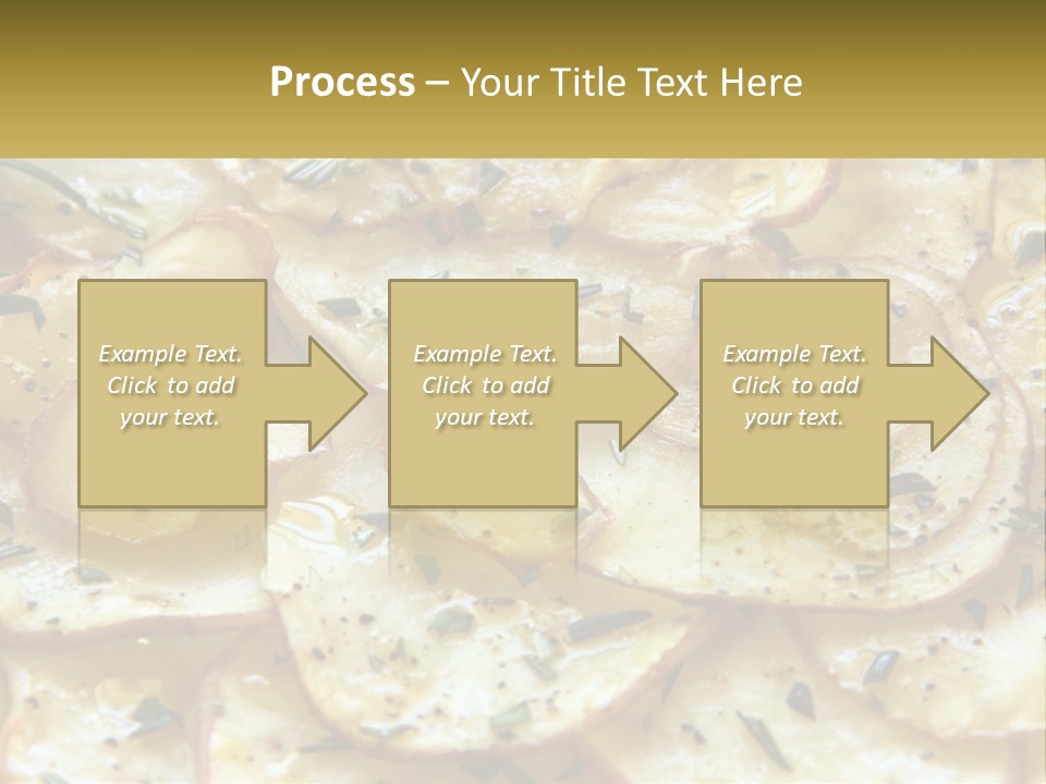 A Close Up Of A Plate Of Food With Potatoes PowerPoint Template