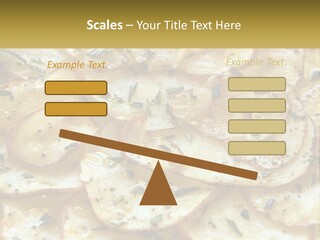 A Close Up Of A Plate Of Food With Potatoes PowerPoint Template