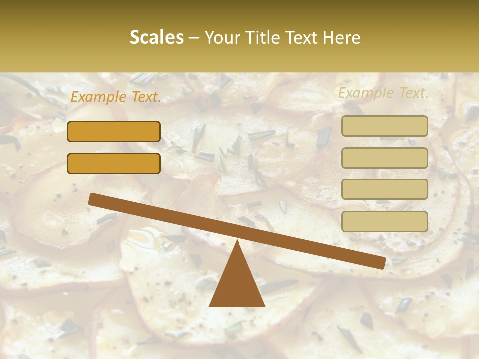 A Close Up Of A Plate Of Food With Potatoes PowerPoint Template