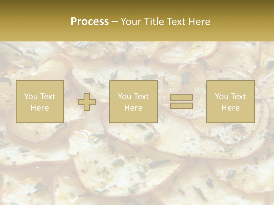 A Close Up Of A Plate Of Food With Potatoes PowerPoint Template