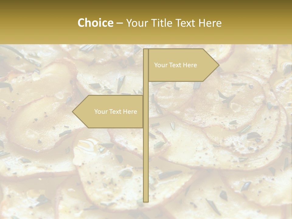 A Close Up Of A Plate Of Food With Potatoes PowerPoint Template