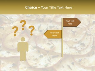 A Close Up Of A Plate Of Food With Potatoes PowerPoint Template