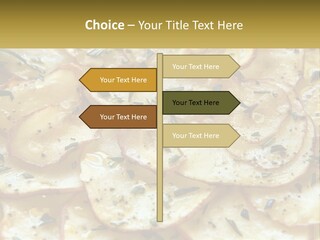 A Close Up Of A Plate Of Food With Potatoes PowerPoint Template