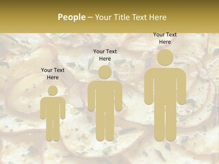 A Close Up Of A Plate Of Food With Potatoes PowerPoint Template