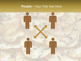 A Close Up Of A Plate Of Food With Potatoes PowerPoint Template