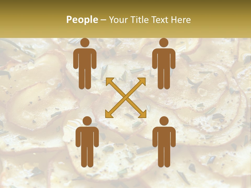 A Close Up Of A Plate Of Food With Potatoes PowerPoint Template