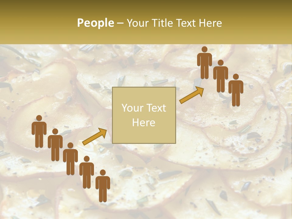 A Close Up Of A Plate Of Food With Potatoes PowerPoint Template