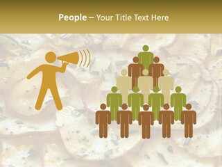 A Close Up Of A Plate Of Food With Potatoes PowerPoint Template