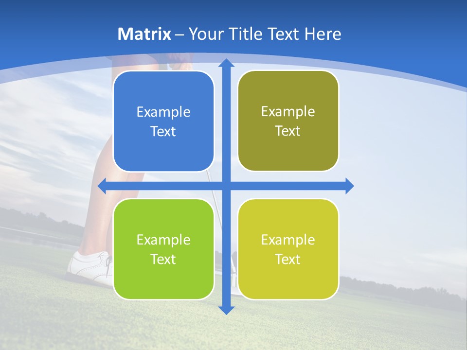 A Woman Putting A Golf Ball On The Green PowerPoint Template