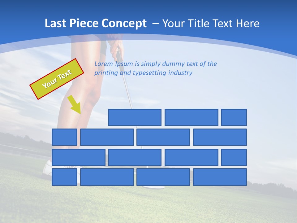 A Woman Putting A Golf Ball On The Green PowerPoint Template