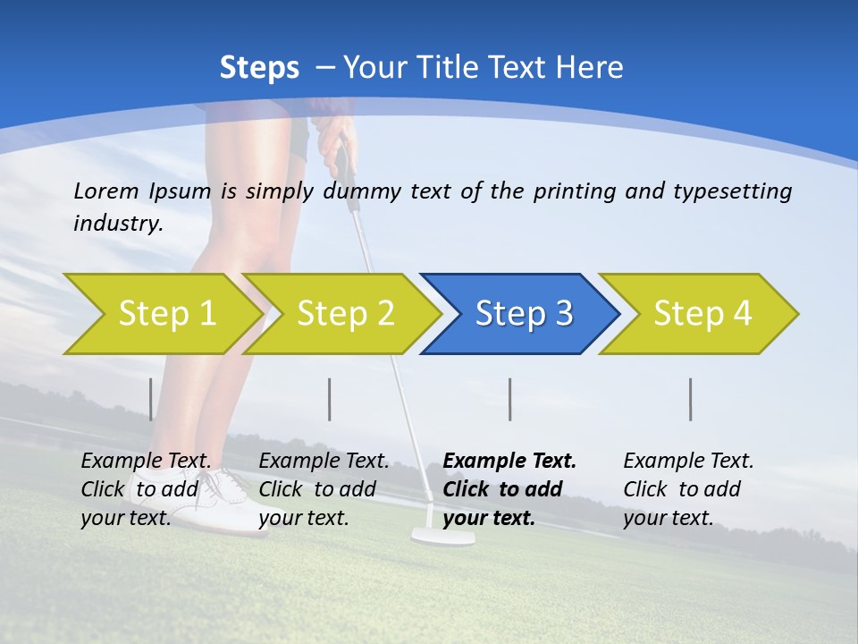 A Woman Putting A Golf Ball On The Green PowerPoint Template