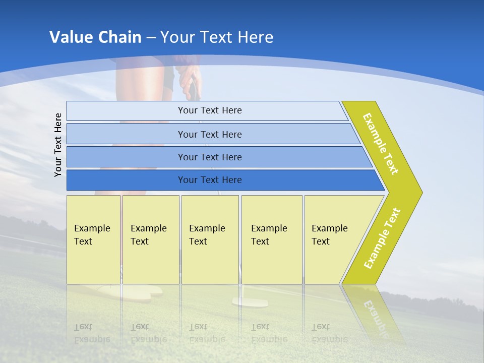 A Woman Putting A Golf Ball On The Green PowerPoint Template