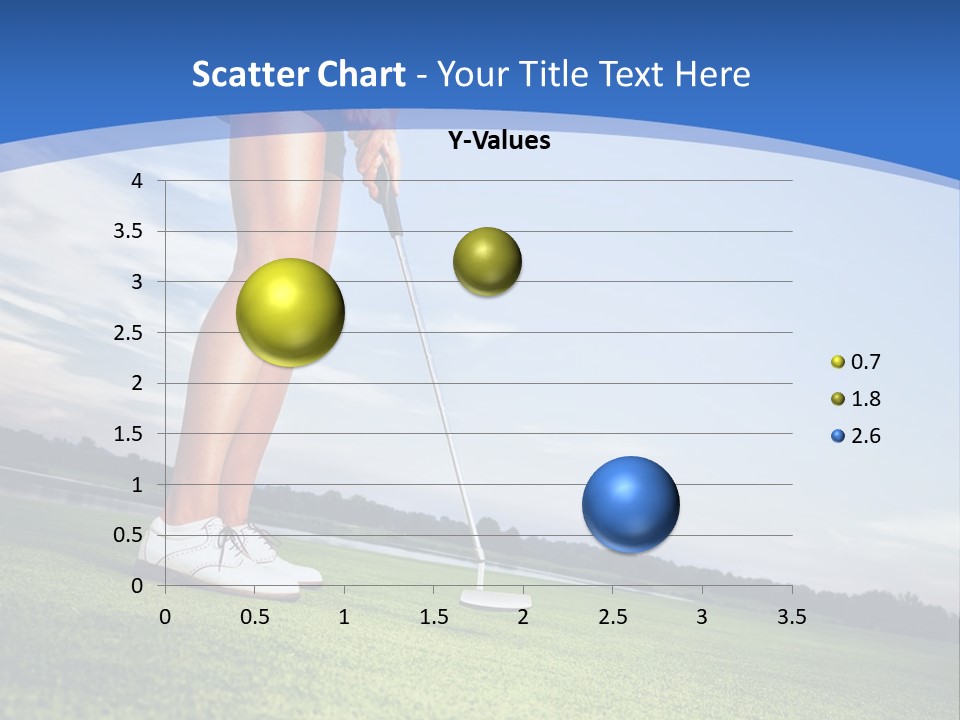 A Woman Putting A Golf Ball On The Green PowerPoint Template