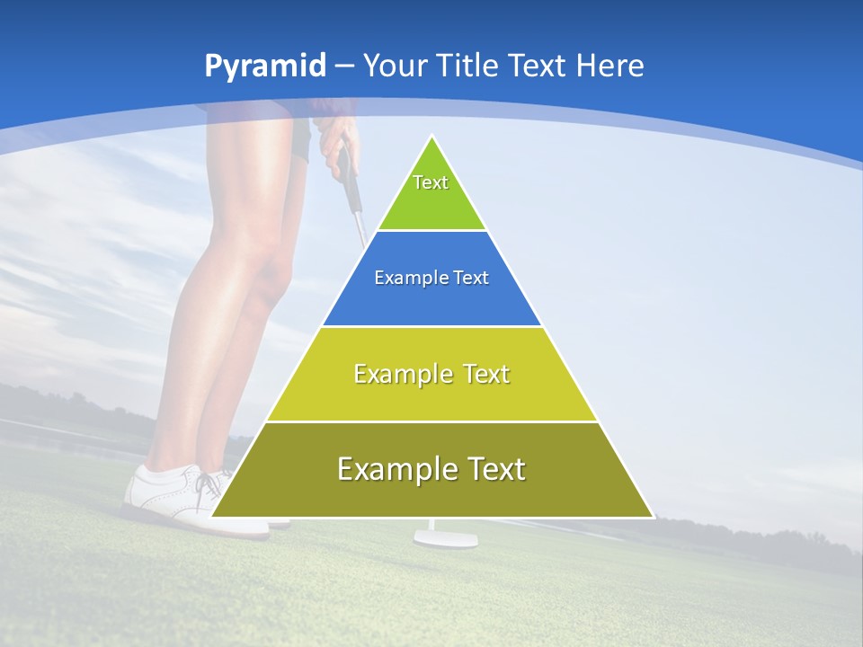 A Woman Putting A Golf Ball On The Green PowerPoint Template