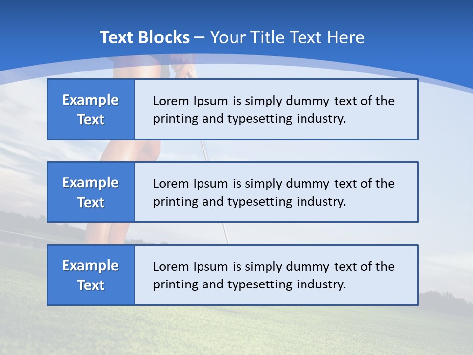 A Woman Putting A Golf Ball On The Green PowerPoint Template