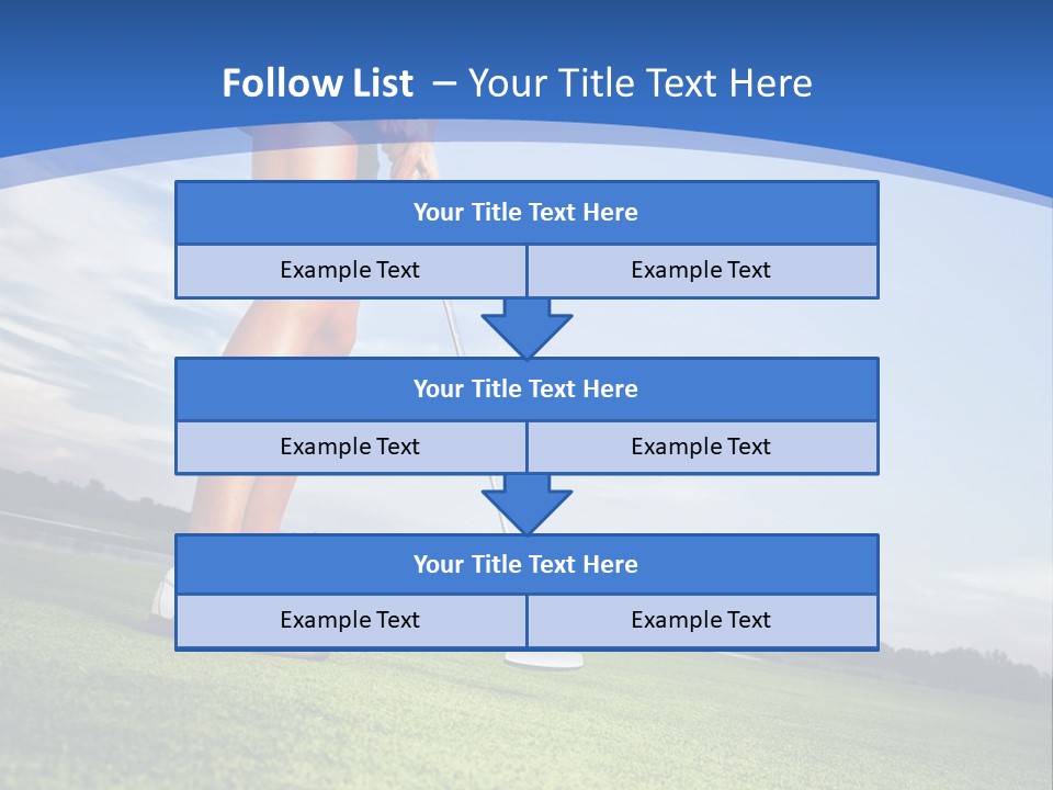 A Woman Putting A Golf Ball On The Green PowerPoint Template