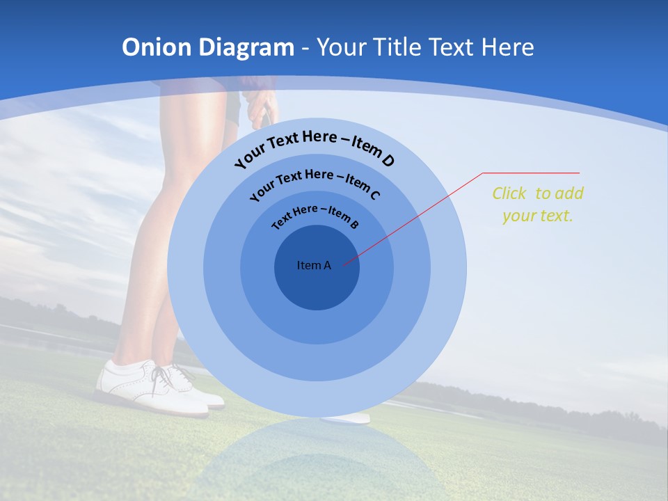 A Woman Putting A Golf Ball On The Green PowerPoint Template