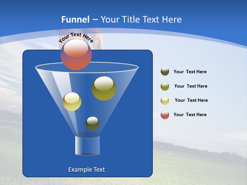 A Woman Putting A Golf Ball On The Green PowerPoint Template