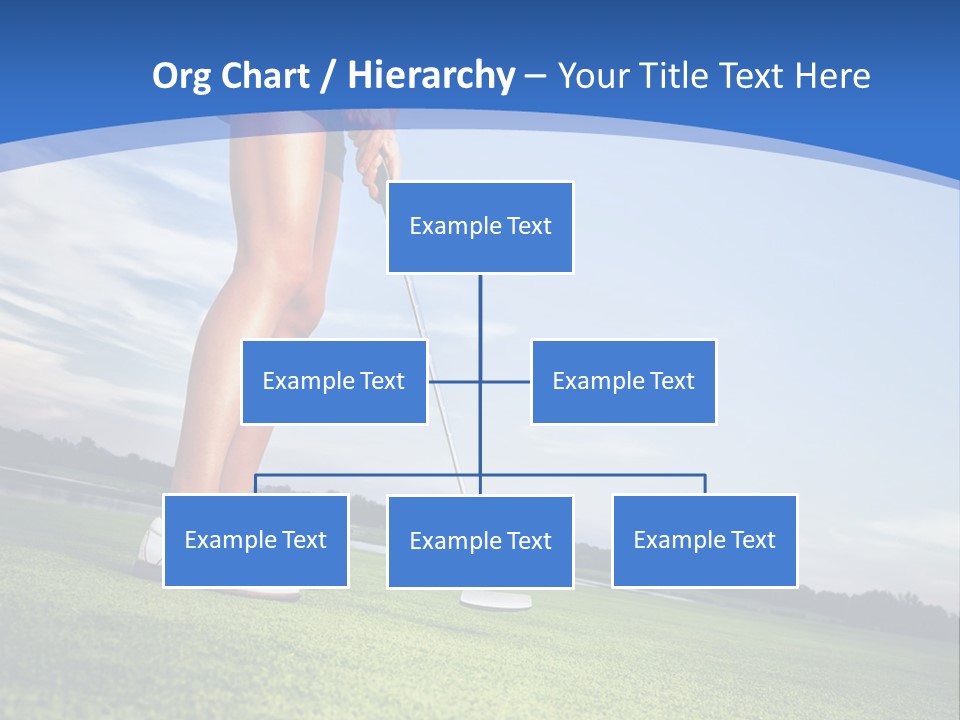 A Woman Putting A Golf Ball On The Green PowerPoint Template