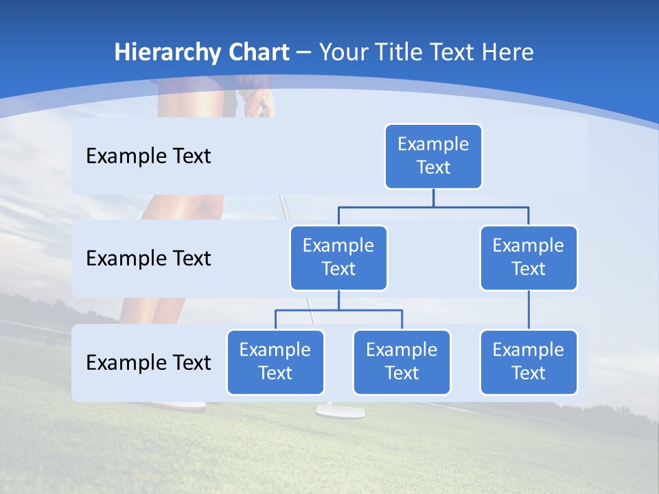 A Woman Putting A Golf Ball On The Green PowerPoint Template