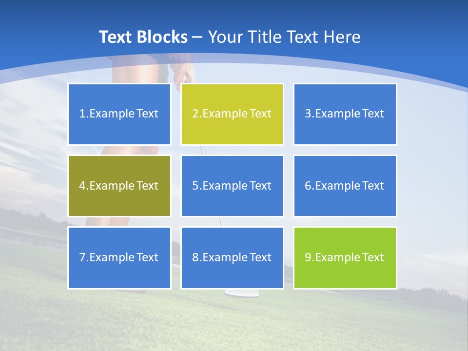A Woman Putting A Golf Ball On The Green PowerPoint Template