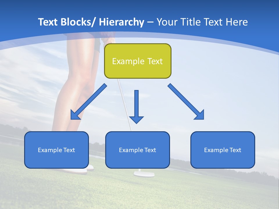 A Woman Putting A Golf Ball On The Green PowerPoint Template