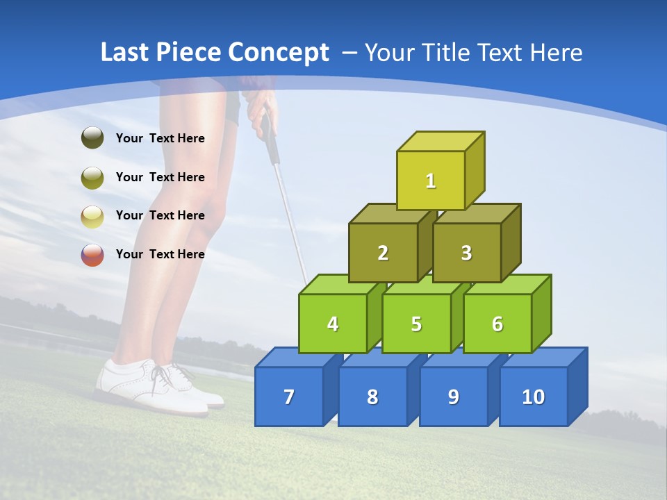 A Woman Putting A Golf Ball On The Green PowerPoint Template