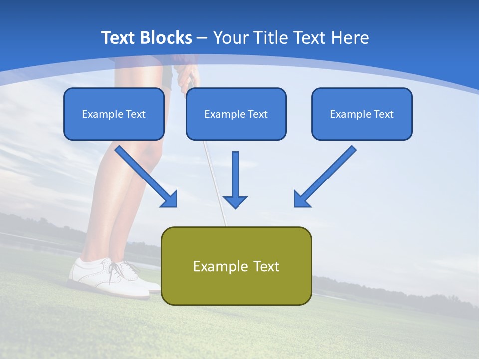 A Woman Putting A Golf Ball On The Green PowerPoint Template