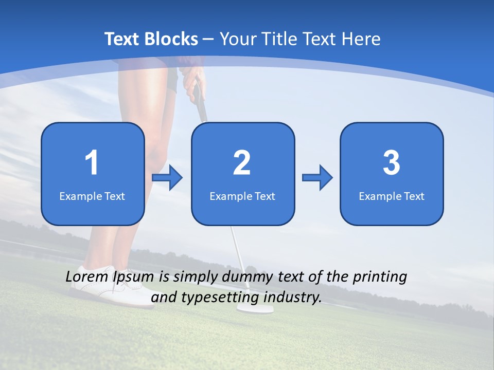 A Woman Putting A Golf Ball On The Green PowerPoint Template
