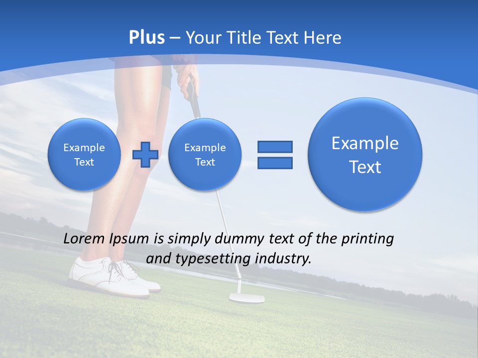 A Woman Putting A Golf Ball On The Green PowerPoint Template