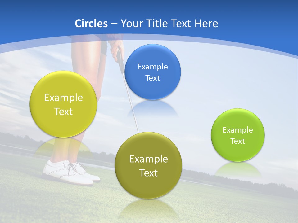 A Woman Putting A Golf Ball On The Green PowerPoint Template