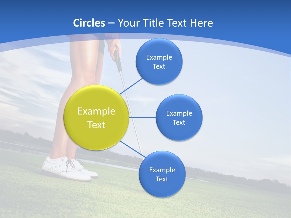 A Woman Putting A Golf Ball On The Green PowerPoint Template