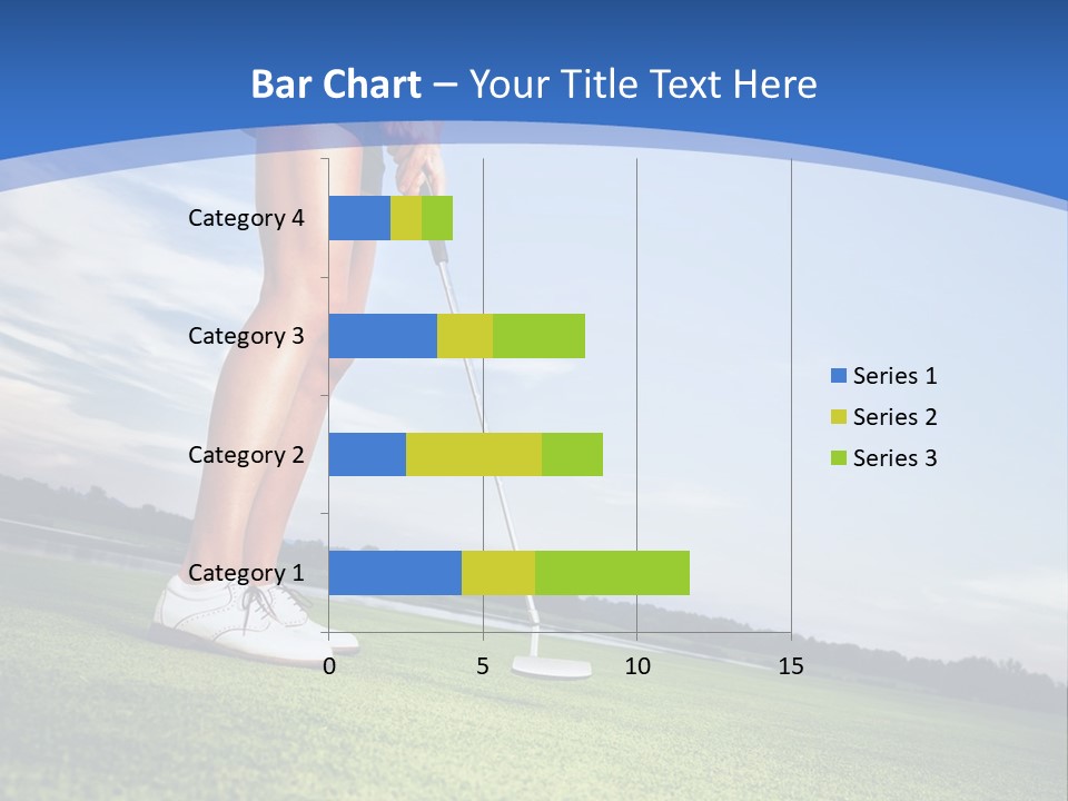 A Woman Putting A Golf Ball On The Green PowerPoint Template