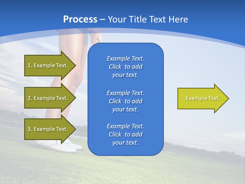A Woman Putting A Golf Ball On The Green PowerPoint Template