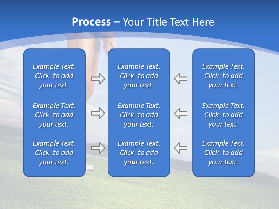 A Woman Putting A Golf Ball On The Green PowerPoint Template