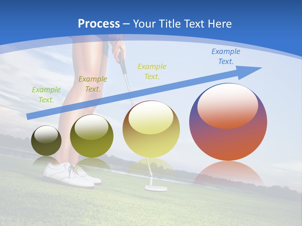 A Woman Putting A Golf Ball On The Green PowerPoint Template