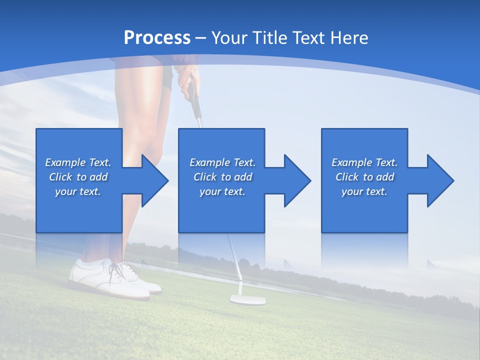 A Woman Putting A Golf Ball On The Green PowerPoint Template