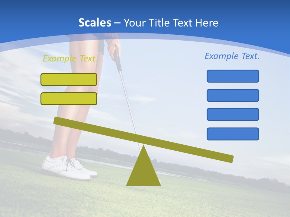 A Woman Putting A Golf Ball On The Green PowerPoint Template