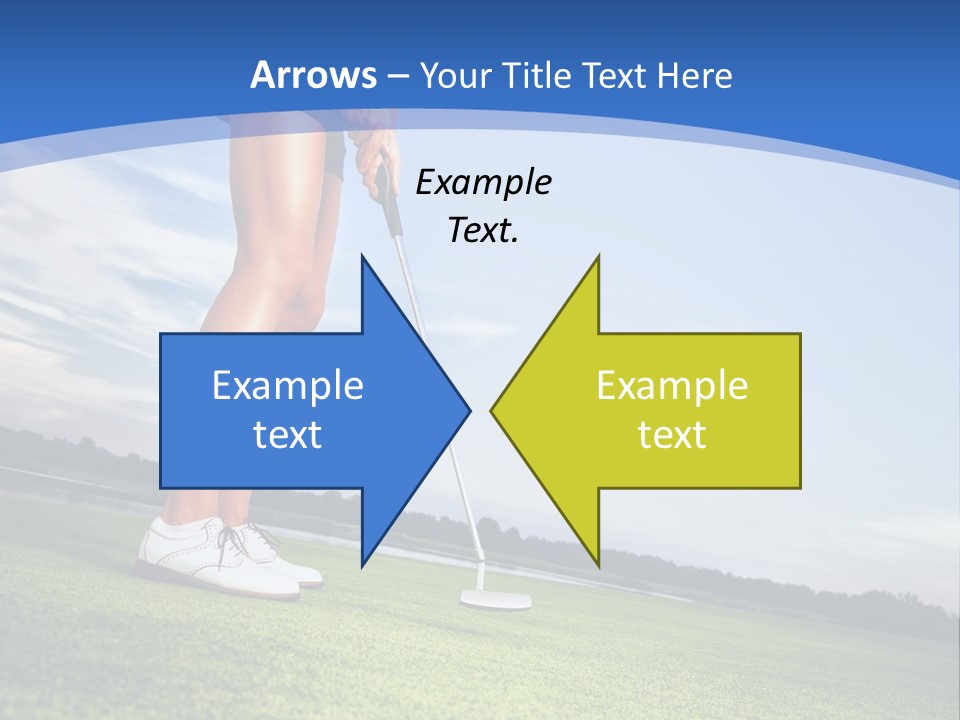 A Woman Putting A Golf Ball On The Green PowerPoint Template