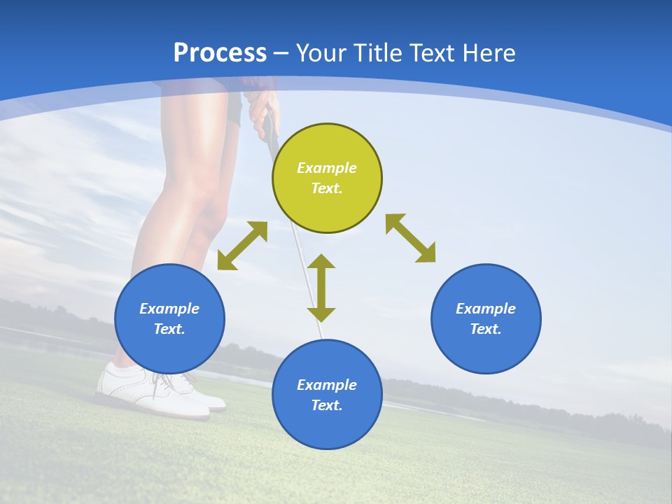 A Woman Putting A Golf Ball On The Green PowerPoint Template