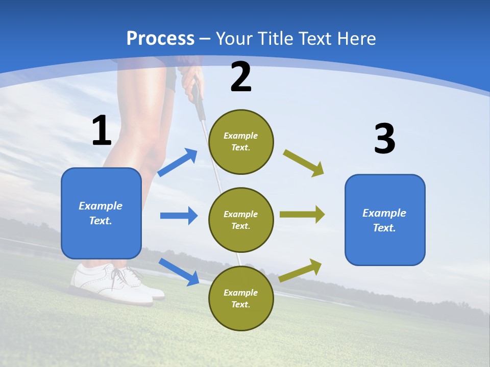 A Woman Putting A Golf Ball On The Green PowerPoint Template