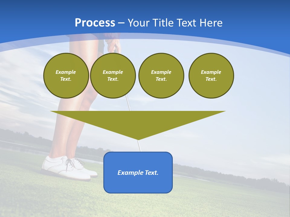 A Woman Putting A Golf Ball On The Green PowerPoint Template