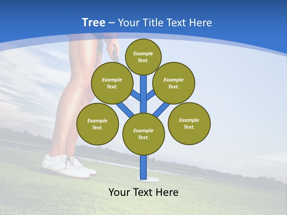 A Woman Putting A Golf Ball On The Green PowerPoint Template