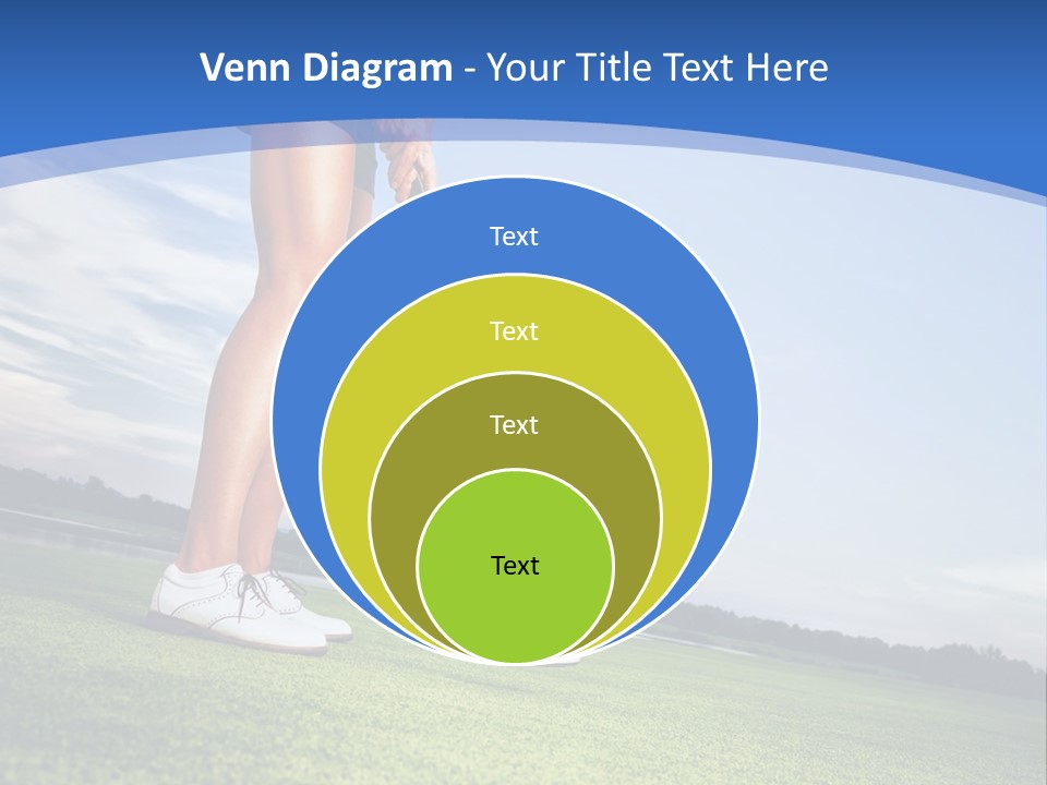A Woman Putting A Golf Ball On The Green PowerPoint Template