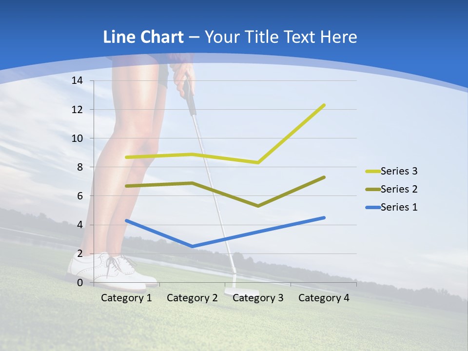 A Woman Putting A Golf Ball On The Green PowerPoint Template