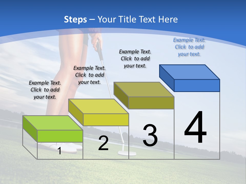 A Woman Putting A Golf Ball On The Green PowerPoint Template