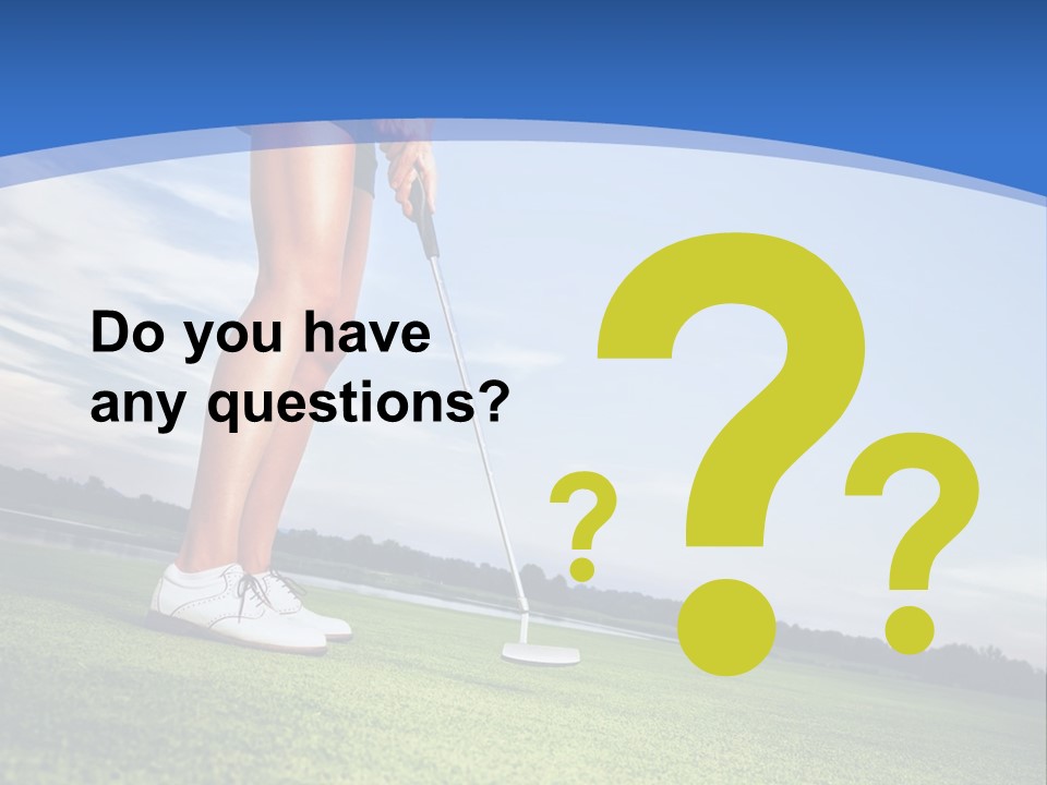 A Woman Putting A Golf Ball On The Green PowerPoint Template