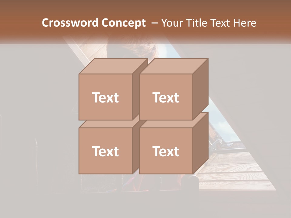 A Woman Sitting On A Bed Looking Out Of A Window PowerPoint Template