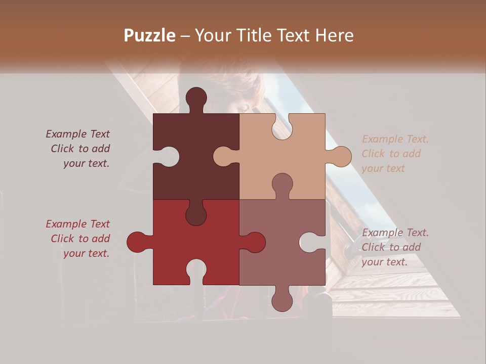 A Woman Sitting On A Bed Looking Out Of A Window PowerPoint Template